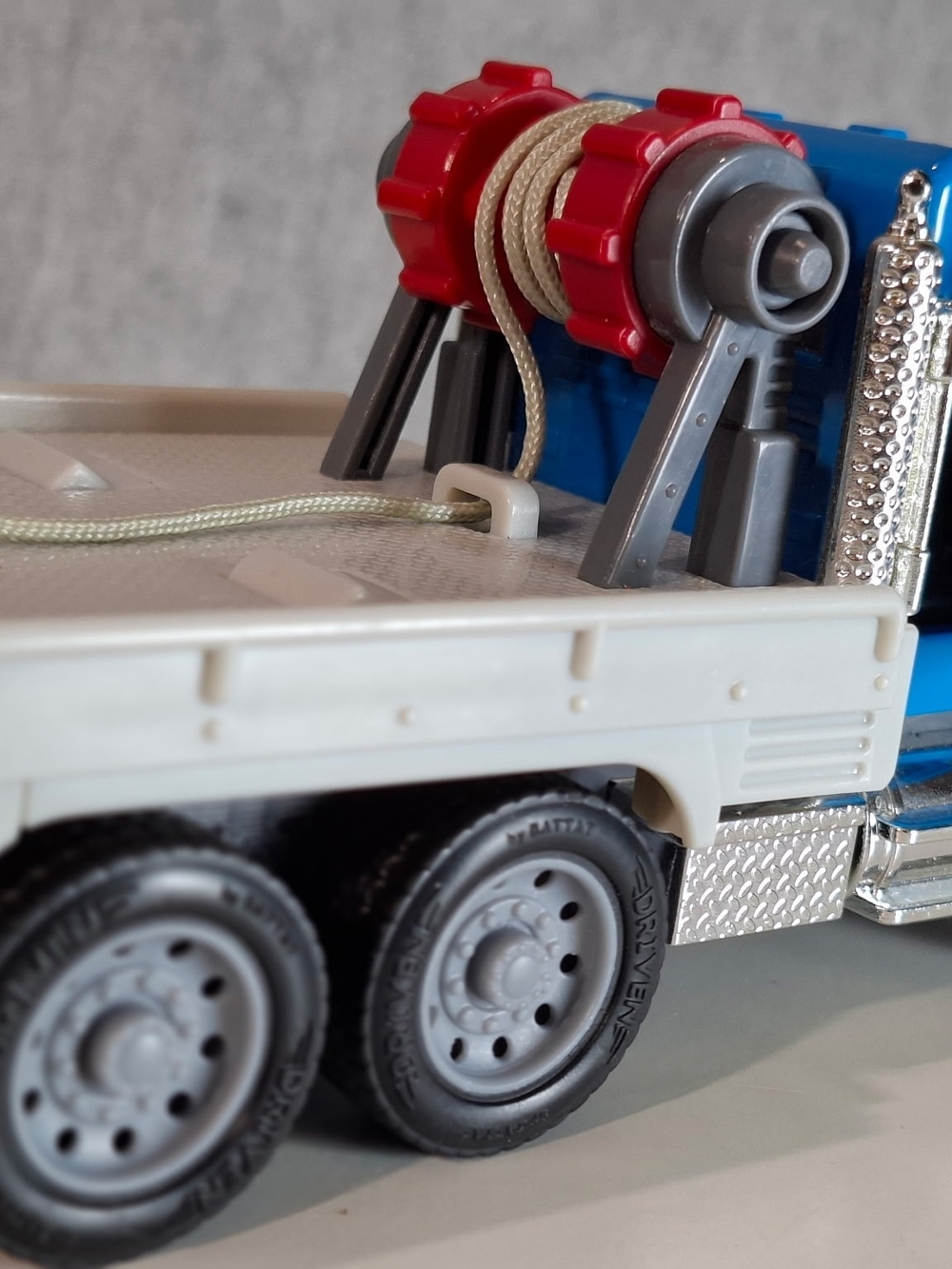 Blue Die-Cast Toy Truck with Chrome Accents for Kids - Picture 5 of 10